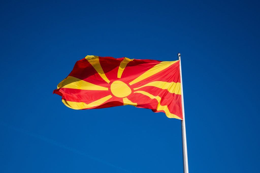 North Macedonian flag