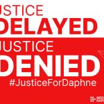 Justice Delayed is Justice Denied card - RED