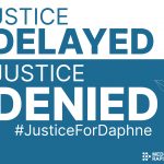 Justice Delayed is Justice Denied card - TEAL