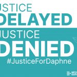 Justice Delayed is Justice Denied card - TURQUOISE