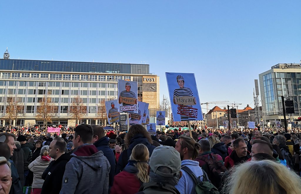 Querdenken protest in Leipzig