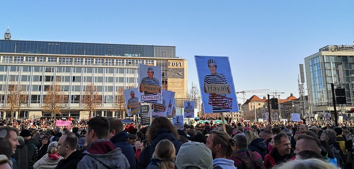 Querdenken protest in Leipzig