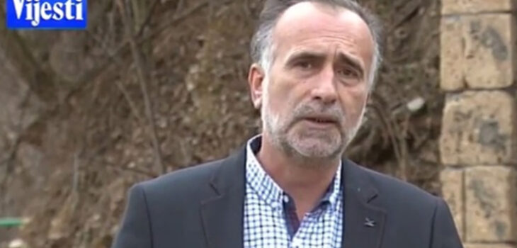 Montenegrin journalist Sead Sadiković. Screenshot from TV Vijesti.