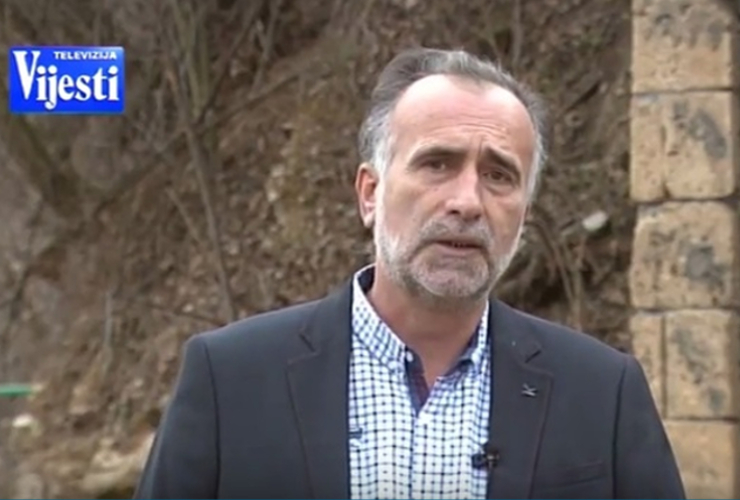 Montenegrin journalist Sead Sadiković. Screenshot from TV Vijesti.