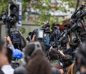 journalists at work