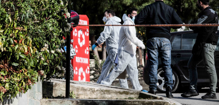 Athens, Greece - Murder of Greek journalist Giorgos Karaivaz in Alimos