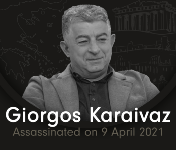 Greek crime reporter Giorgos Karaivaz, who was killed outside his home in Athens on Friday 9 April, 2021