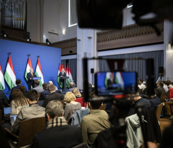 Hungarian Prime Minister Viktor Orban holds a press conference at the PM's office in the Castle of Buda in Budapest, Hungary, 06 April 2022, EPA-EFE/Zoltan Fischer