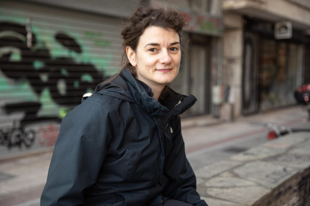 Greek journalist Stavroula Poulimeni, of the cooperative and independent media outlet Alterthess. Photo credit: Konstantinos Tsakalidis