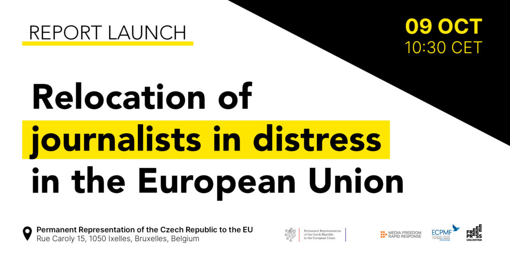 On October 9th 10:30-11:30 CEST, the Media Freedom Rapid Response (MFRR) will present the findings of a thematic fact-finding mission organised earlier this year, which aims to contribute to a better understanding of six pioneering relocation mechanisms for journalists in distress within the European Union.