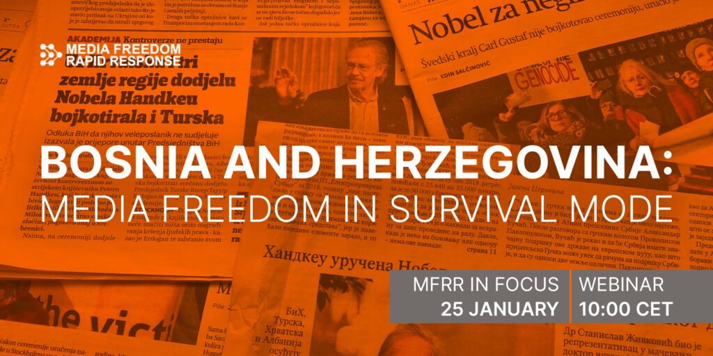 Bosnia media freedom webinar