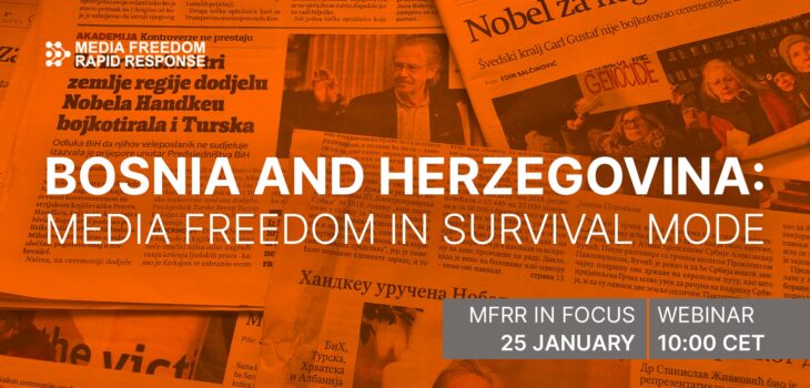 Bosnia media freedom webinar