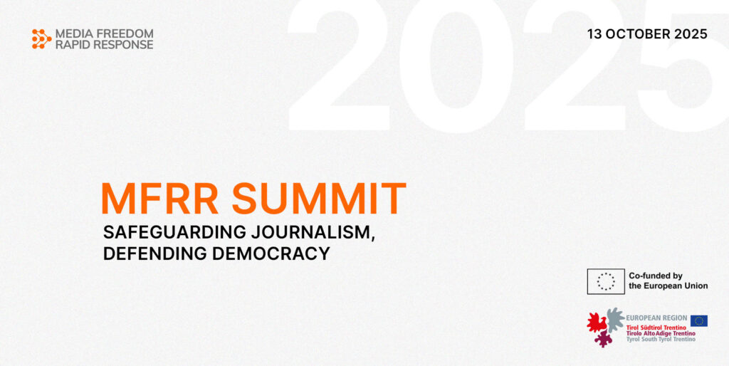 Join the MFRR Summit 2025 in Brussels on October 13 to discuss press freedom, legal protections, AI governance, and media resilience in Europe.