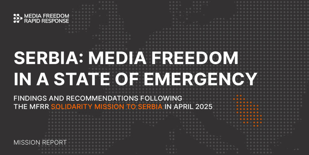 A new report by MFRR reveals Serbia's media crisis. Press freedom under siege, urging EU and government reforms to protect journalists.